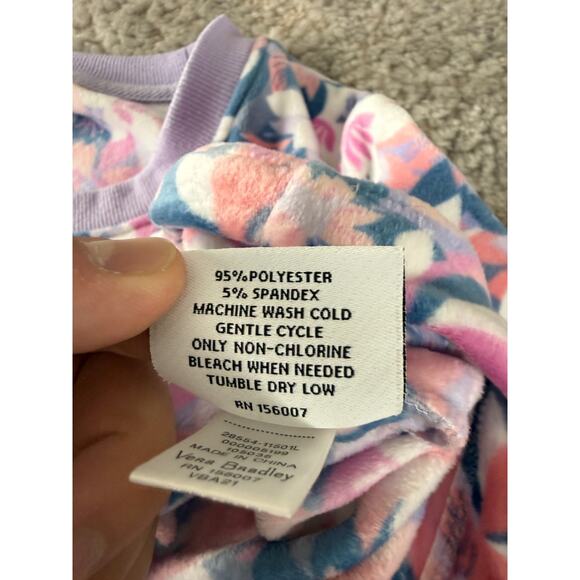 Vera Bradley Size L Floral Print Stretch Outdoor Sweater Pink Long Sleeve Casual - Picture 6 of 7